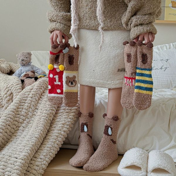 [ Set 5 Đôi ] Vớ Dài Mùa Đông Capybara [ Cotton / Có Tag Treo ] - 18034
