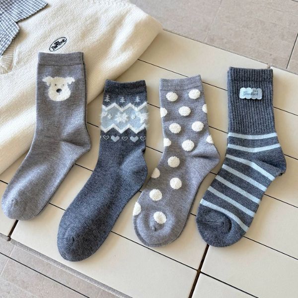 [ Set 5 Đôi ] Vớ Dài [ Cotton / Có Tag Treo ] - 18046