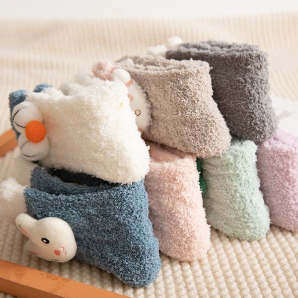 [ Set 5 Đôi ] Vớ Dài Mùa Đông [ Polyester / Có Tag Treo ] - 18058