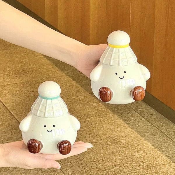 [ Set 2 Bộ ] Ly Cốc Sứ + Nắp + Thìa [ Hộp Đẹp ] - 18107