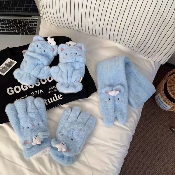 [ Bộ 3 Món ] Găng Tay / Khăn Choàng Cổ - 18170