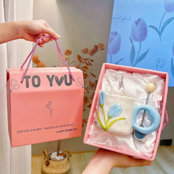 [ Set 2 Cái ] Ly Cốc Sứ [ Hộp Quà Đẹp ] - 18393