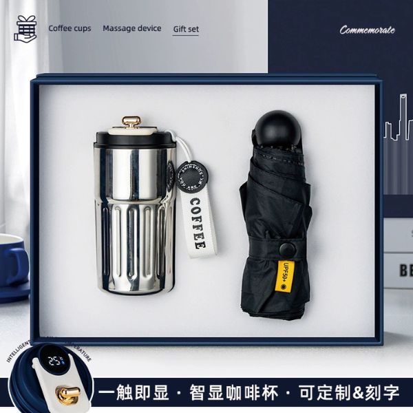 [ Bộ Quà Tặng ] Cốc Inox 316 / Dù Mini Bỏ Túi - 18420