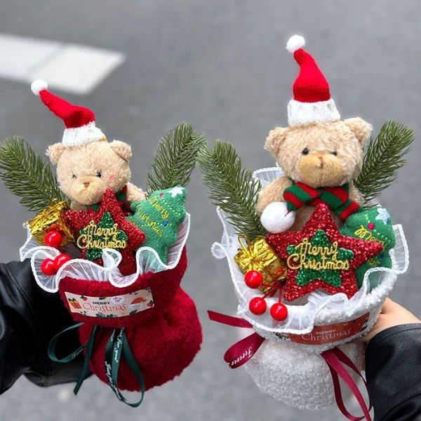 [ Set 2 Bó ] Hoa Giáng Sinh Nhỏ + Hộp Quà - 18473