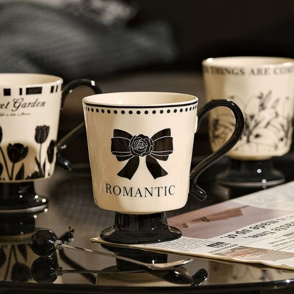 [ Set 2 Cái ] Ly Cốc Sứ + Thìa - 18481