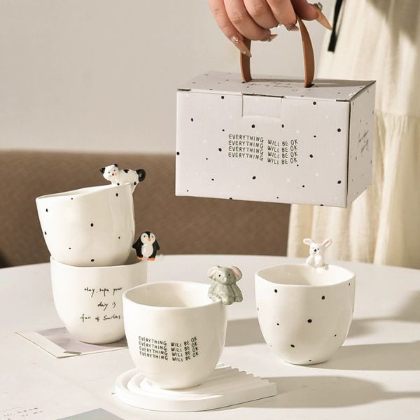 [ Set 2 Cái ] Ly Cốc Sứ [ Hộp Đẹp ] - 18484