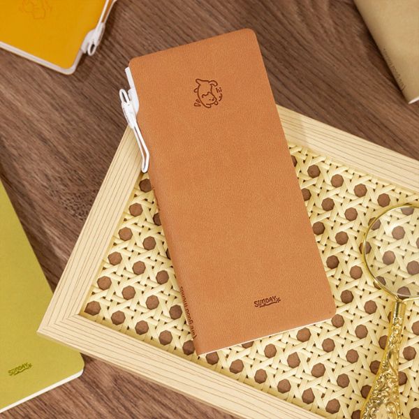 [ Set 4 Quyển ] Sổ Tay [ 15*5.3cm / Bìa Da ] -18514