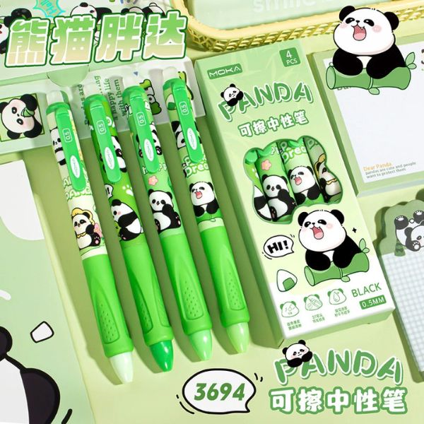 [ Set 5 Hộp ] Bút Bi Xoá Được [ 0.5mm / Đen / Hộp 4 Cây ] - 18510