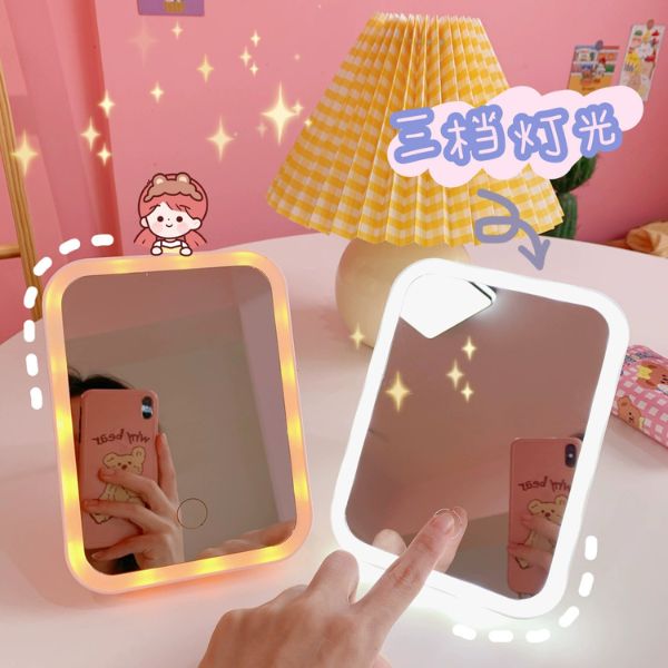 [ Set 2 Cái ] Gương LED Để Bàn [ 12.8*7*17.3cm ] - 19254