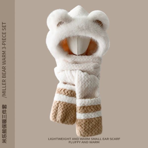 [ Set 2 Bộ 3 Món ] Nón Len / Khăn Choàng Cổ / Găng Tay - 19663