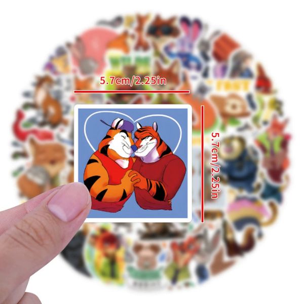 [ Set 10 Túi ] Sticker PVC Zootopia - 19786