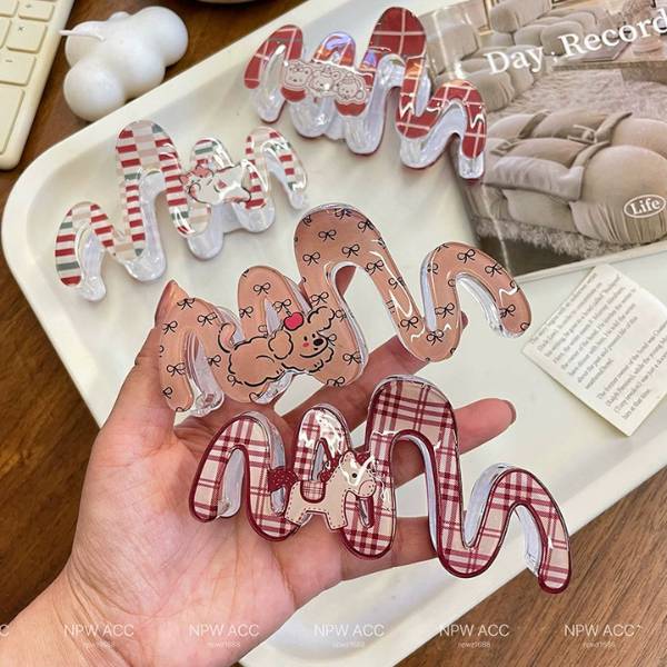 [ Set 12 Cái ] Kẹp Tóc [ Acrylic / 13cm ] - 19803