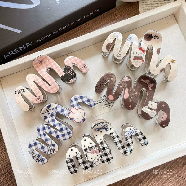 [ Set 12 Cái ] Kẹp Tóc [ Acrylic / 10-13cm ] - 19826