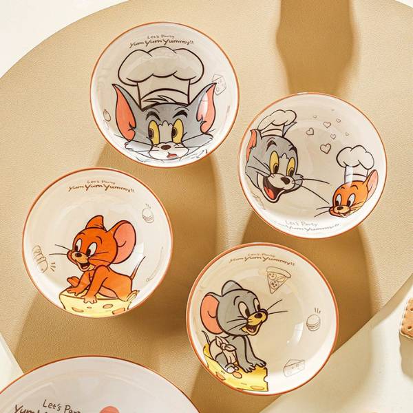 [ Set 2 Hộp Quà ] Chén Sứ Tom & Jerry [ Hộp 4 Cái ] - 19916