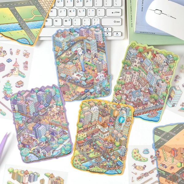 [ Set 12 Túi ] Sticker Trang Trí 3D - 20002