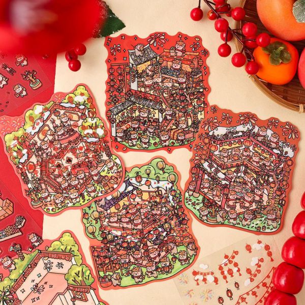 [ Set 12 Túi ] Sticker Trang Trí 3D - 20005