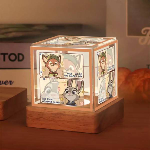 [ Set 2 Cái ] Đèn Ngủ Zootopia [ Đèn 6.7cm / Đế 8cm / Cấp Nguồn USD / 3 Màu / Có Điều Chỉnh Cấp Độ Sáng ] - 20184