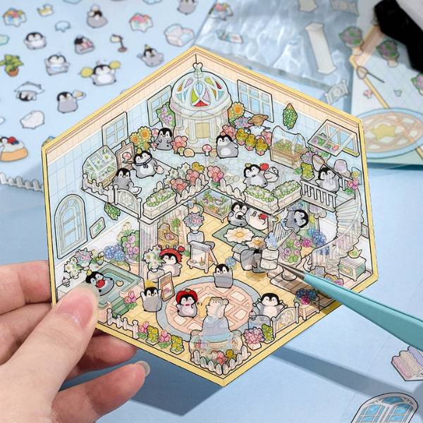 [ Set 12 Túi ] Sticker Trang Trí Pengu [ 21*12.4cm ] - 20244