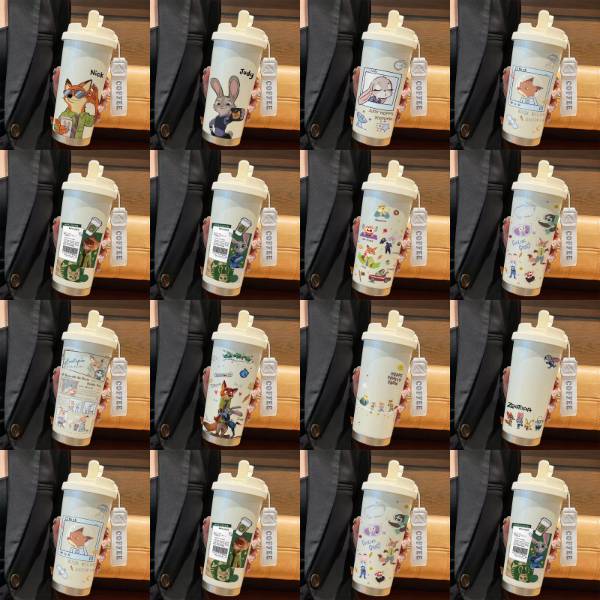 [ Set 2 Cái ] Bình Giữ Nhiệt Zootopia [ 520ml / Inox 316 ] - 20311