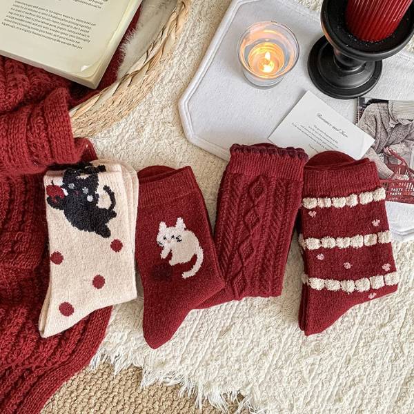 [ Set 8 Đôi ] Vớ Len Dài [ Len ] - 20410