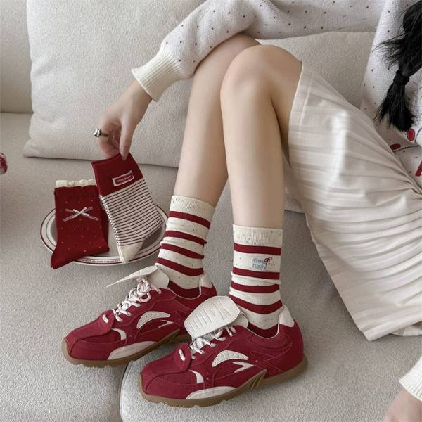 [ Set 12 Đôi ] Vớ Dài [ Cotton ] - 20414