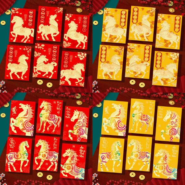 [ Set 100 Xấp ] Lì Xì [ Xấp 6 Cái / Size Nhỏ ] - 20614