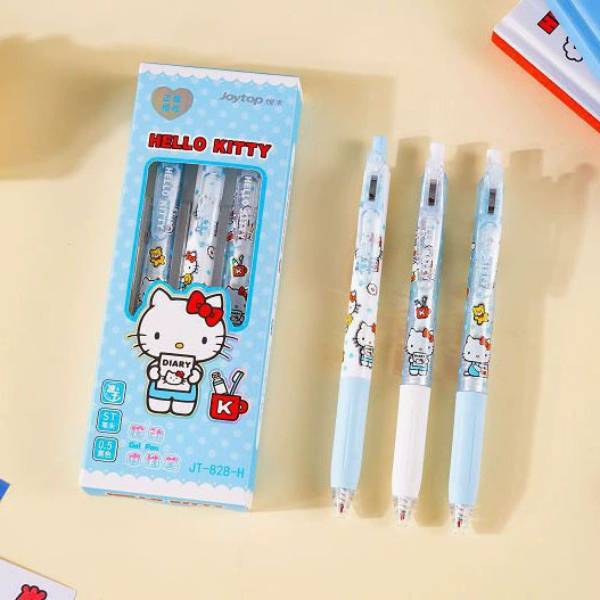 [ Set 5 Hộp ] Bút Bi Hello Kitty [ 0.5mm / Đen / Hộp 3 Cây ] - 20683
