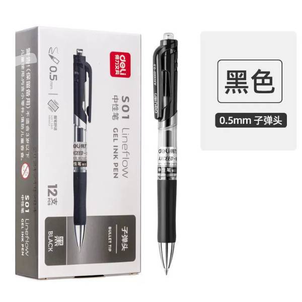 [ Set 5 Hộp ] Bút Bi Deli S01 [ 0.5mm / 3 Màu / Hộp 12 Cây ] - 20646