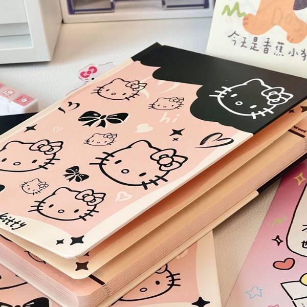 [ Set 5 Quyển ] Sổ Nhật Ký Hello Kitty [ A5 / Giấy Hoạ Tiết ] - 20694