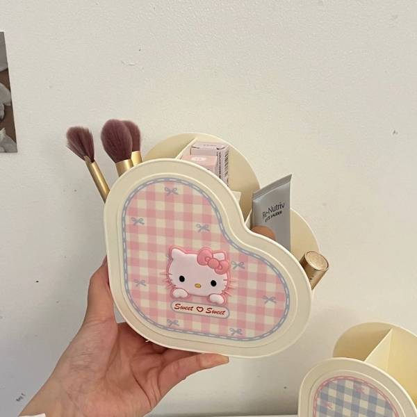 [ Set 5 Cái ] Kệ Đựng Dụng Cụ Trang Điểm Hello Kitty - 21081