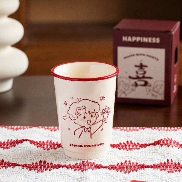 [ Set 2 Cái ] Cốc Sứ [ Hộp Màu ] - 21275