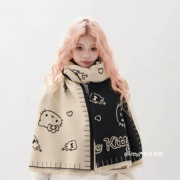 [ Set 2 Cái ] Khăn Choàng Hello Kitty [ 70*200cm ] - 21298