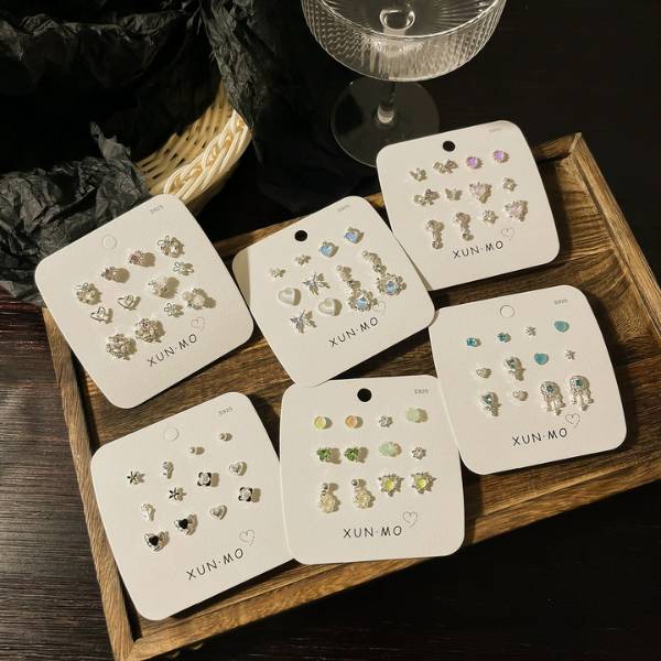 [ Set 5 Vỉ ] Bông Tai [ Hợp Kim ] - 21506