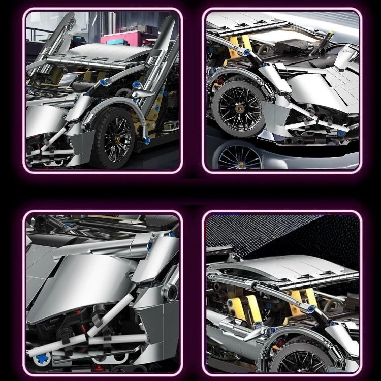 Lego Siêu Xe Lamborghini Silver 1314 [ Size 1:14 / 36cm ] - 21575