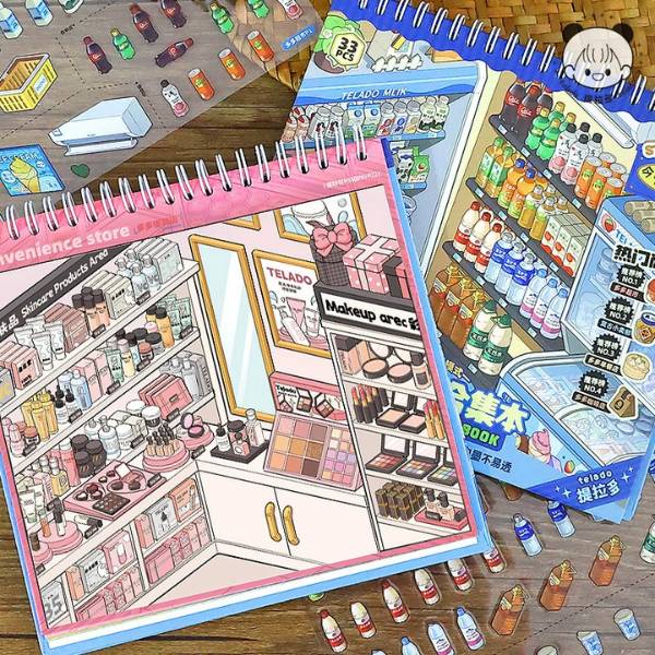 [ Set 2 Quyển ] Sách Tranh Trí Cửa Hàng 3D [ 10 Trang / 25*21.6cm ] - 21488