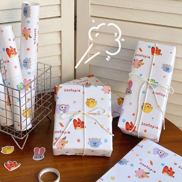 [ Set 10 Xấp ] Giấy Gói Quà Zootopia [ 50*70cm / Xấp 6 Tờ ] - 22112