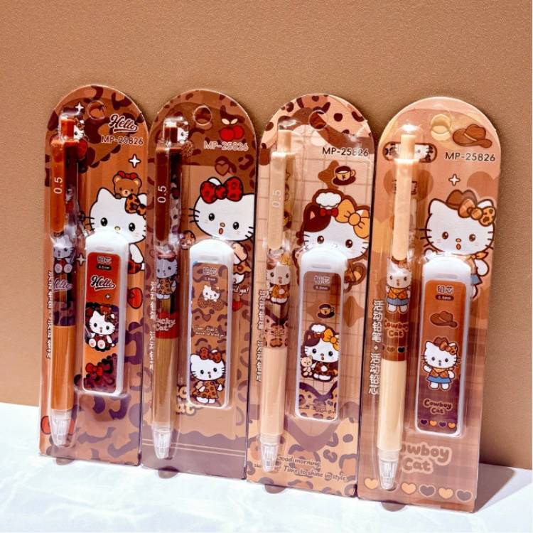 [ Hộp 24 Cây ] Bút Chì Bấm Hello Kitty [ Kèm Ngòi ] - 22467