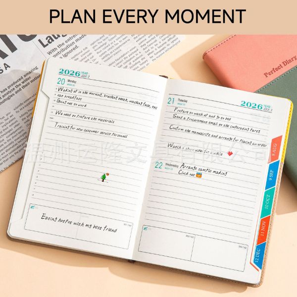 [ Set 5 Quyển ] Sổ Kế Hoạch [ A5/ Bìa Da ] - 18276