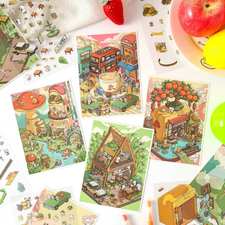 [ Set 20 Túi ] Sticker Trang Trí 3D - 22549