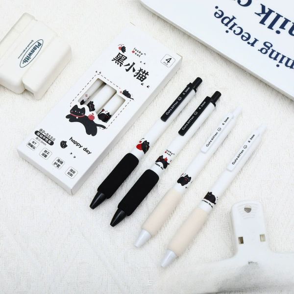 [ Set 10 Hộp ] Bút Bi [ 0.5mm / Đen / Hộp 4 Cây ] - 19889