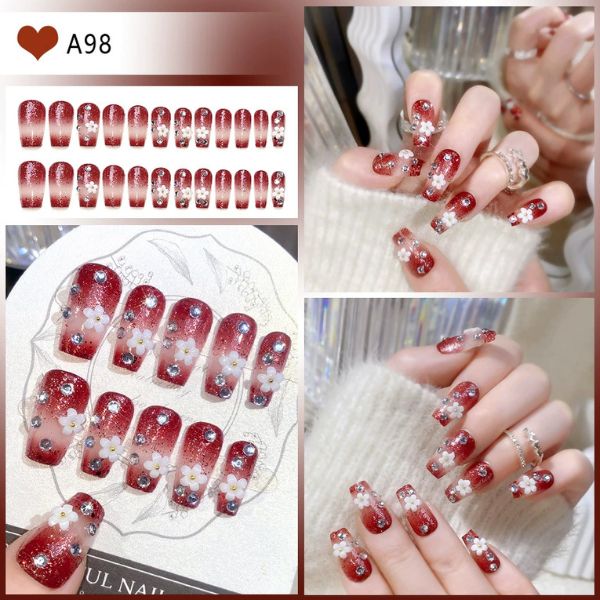 [ Set 5 Hộp ] Nail [ 24 PCS + Keo Thạch ] - 21886