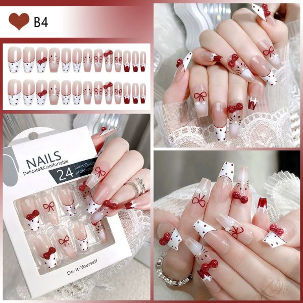 [ Set 5 Hộp ] Nail [ 24 PCS + Keo Thạch ] - 21887