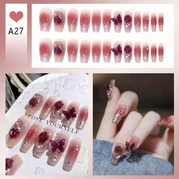 [ Set 5 Hộp ] Nail [ 24 PCS + Keo Thạch ] - 21893
