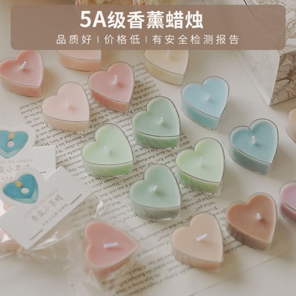 [ Set 10 Cái ] Nến Thơm Hình Trái Tim [ Mix Nhiều Mùi Hương ] - 922389