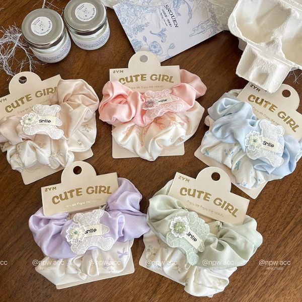 [ Set 10 Vỉ ] Cột Tóc Scrunchies [ 1 Vỉ 2 Cái ] - 922458