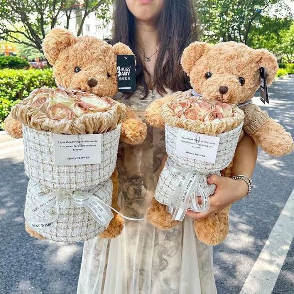 [ Set 2 Bộ ] Gấu Ôm Hoa - 922842