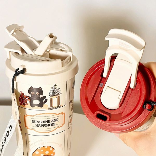 [ Set 2 Cái ] Bình Giữ Nhiệt [ 500ml - Inox 316 - Kèm Dây Coffee ] - 922970
