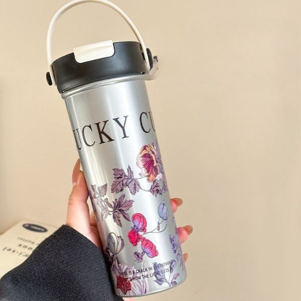 [ Set 2 Cái ] Bình Nước Họa Tiết Sang Trọng [ 700ml - Bình Nhựa ] - 922976