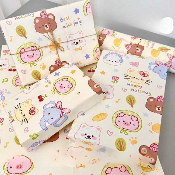 [ Set 12 Xấp ] Giấy Gói Quà [ Mix 4 Mẫu - Size 50*70 - 1 Cuộn 6 Tờ ] - 934699