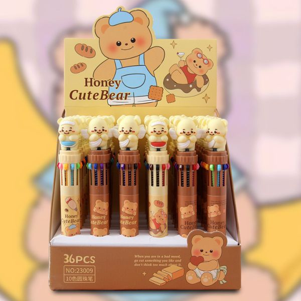 [ Hộp 36 Cây ] Bút Bi [ 0.5mm - 10 Màu ] - 935228